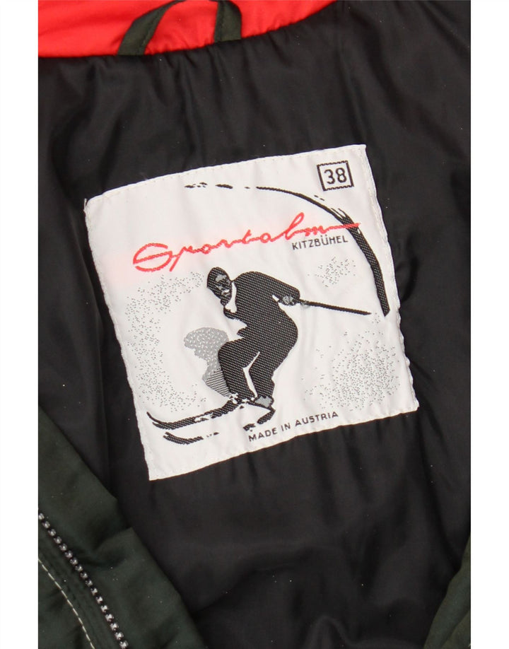 Sportalm Veste de ski surdimensionnée graphique pour femme EU 38 Vert moyen floral