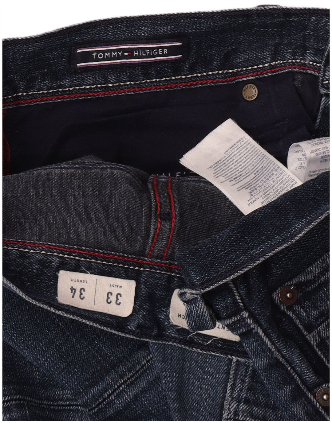 Tommy Hilfiger Jean droit Denton homme W33 L34 bleu coton