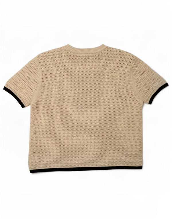 Marks & Spencer Pull à manches courtes et col rond pour femme UK 16 Large Be