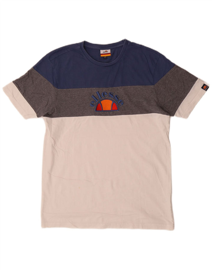 Ellesse T-Shirt Graphique Haut Moyen Multicolore Colourblock Coton Homme
