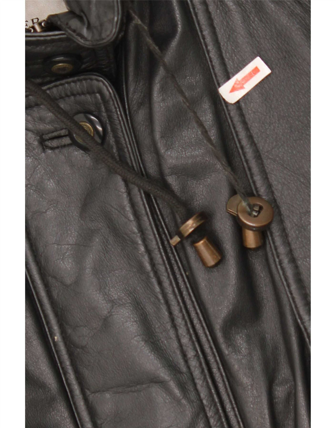 Yorn Manteau en cuir surdimensionné pour femme EU 40 Noir moyen
