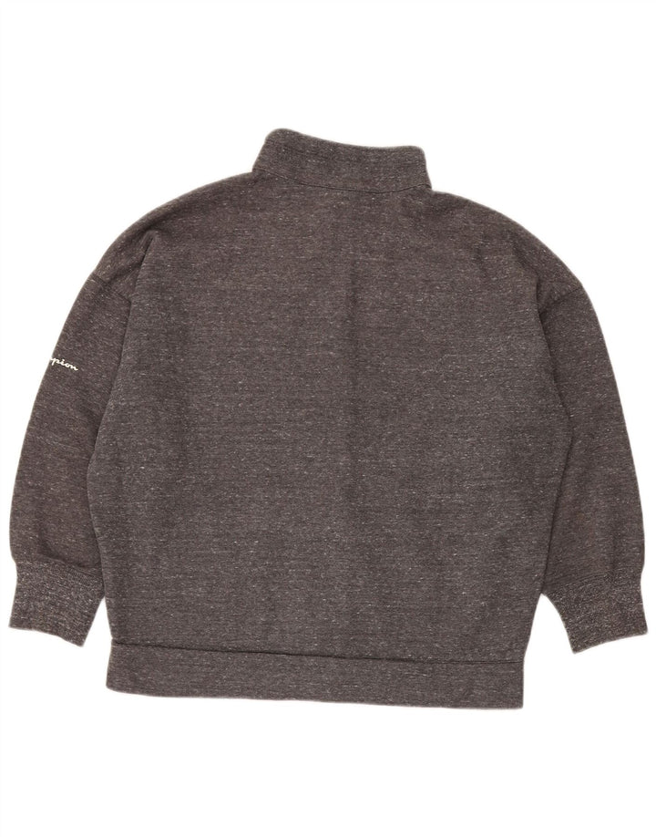 Champion Veste de survêtement surdimensionnée pour femme UK 14 Gris moyen moucheté