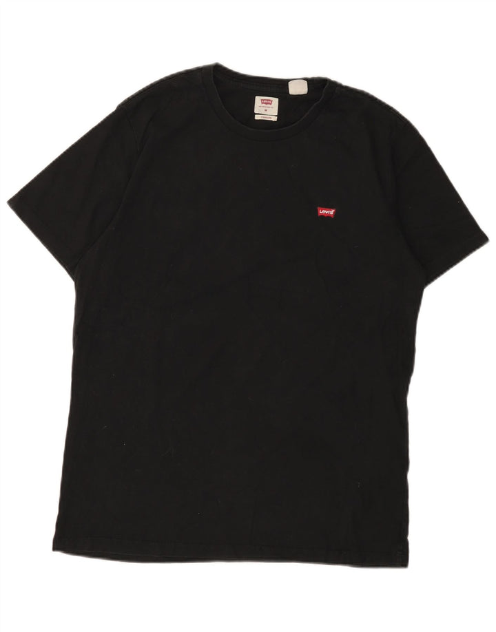 LEVI'S T-Shirt Coupe Standard Homme Noir Moyen Coton