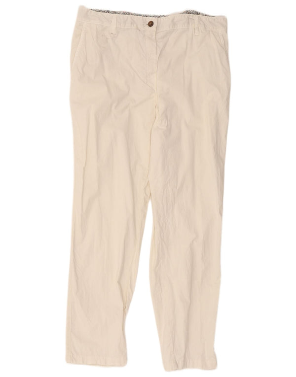 Marks & Spencer Pantalon chino droit pour femme UK 16 Large W36 L29 Blanc