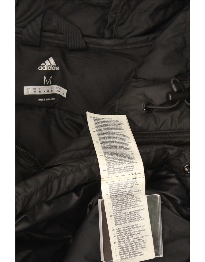 Adidas Veste rembourrée à capuche pour homme UK 38 Medium Noir Polyester