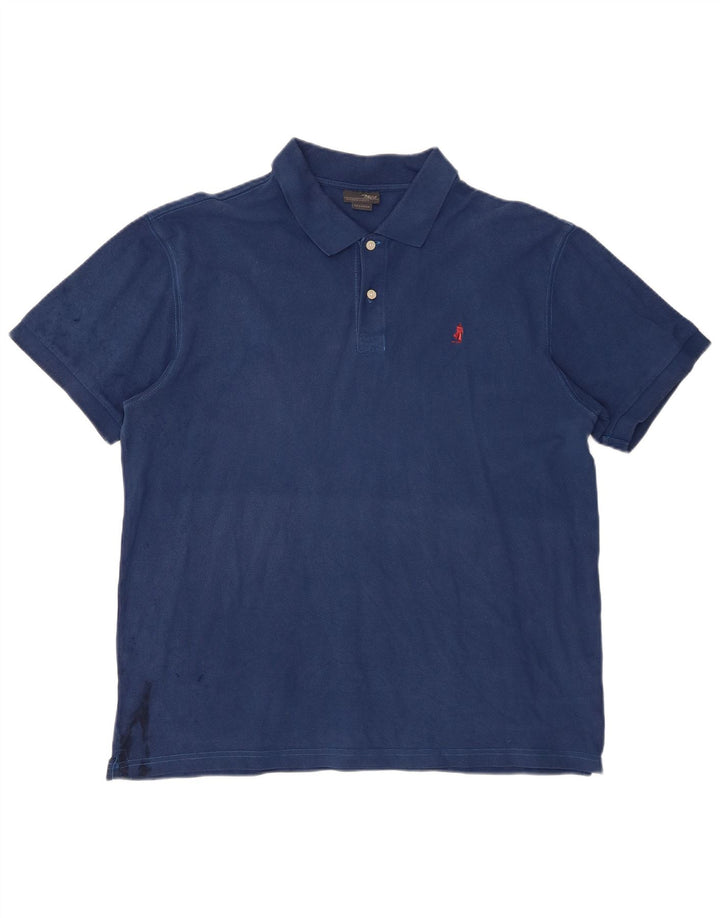 MARLBORO CLASSICS Polo Homme 2XL Bleu Marine Coton