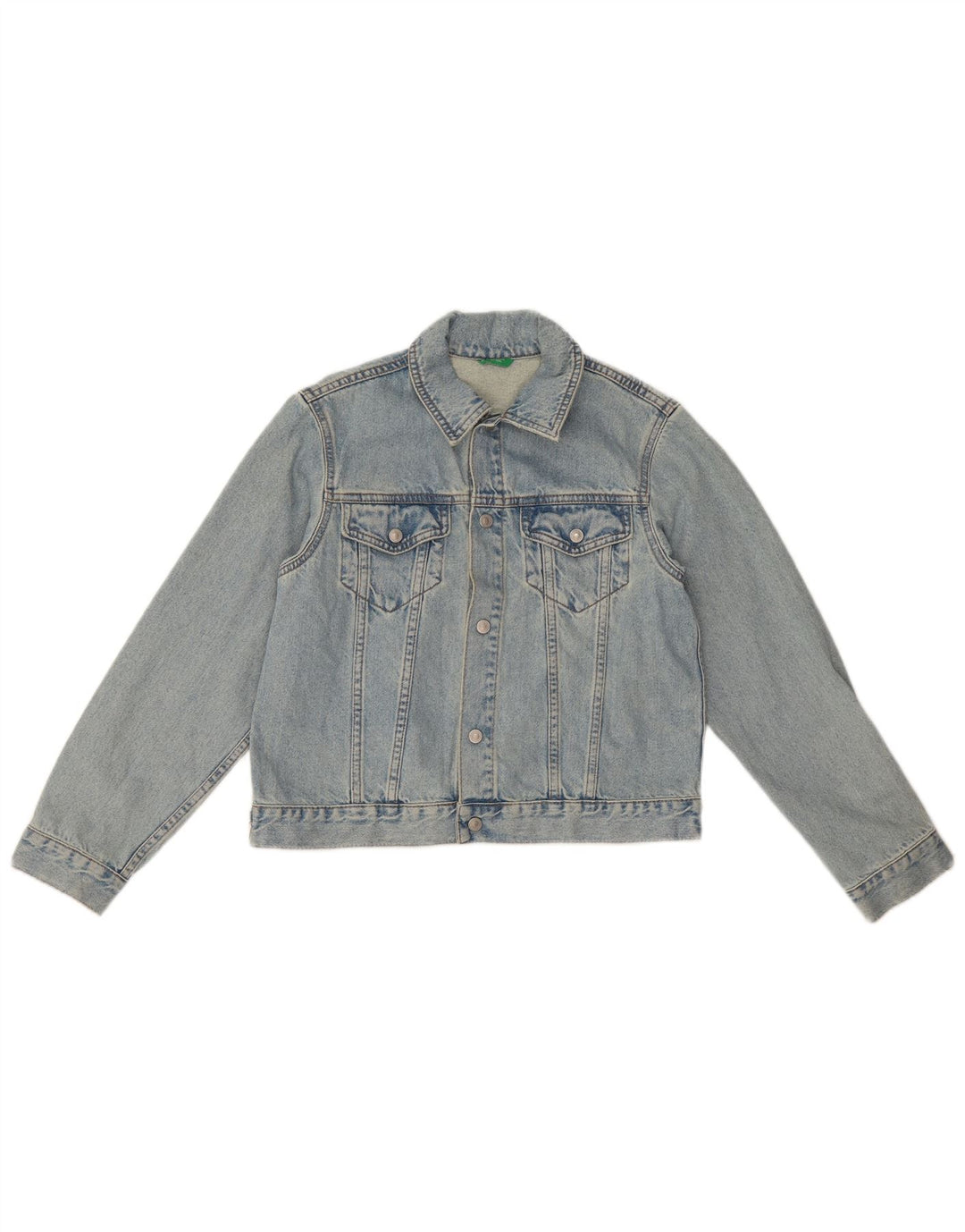 Benetton Veste En Jean Fille 11-12 ans Bleu