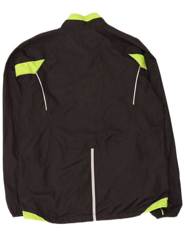 Asics Veste de survêtement pour homme Large Noir Colorblock Polyester