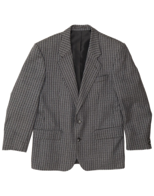 Kilmaine Veste blazer à 2 boutons pour homme UK 38 en laine pied-de-poule gris moyen