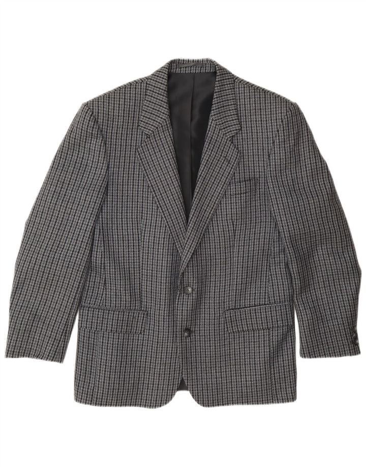 Kilmaine Veste blazer à 2 boutons pour homme UK 38 en laine pied-de-poule gris moyen