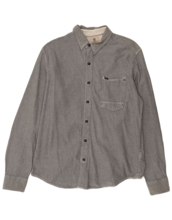 Timberland Chemise Slim Fit Homme Gris Moyen Coton