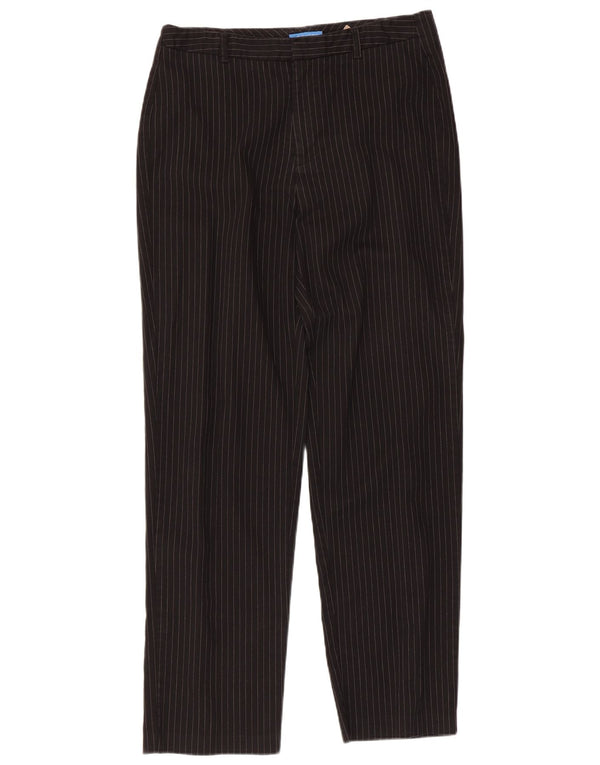 Dockers Pantalon de costume droit pour femme US 10 Large W32 L30 Noir rayé