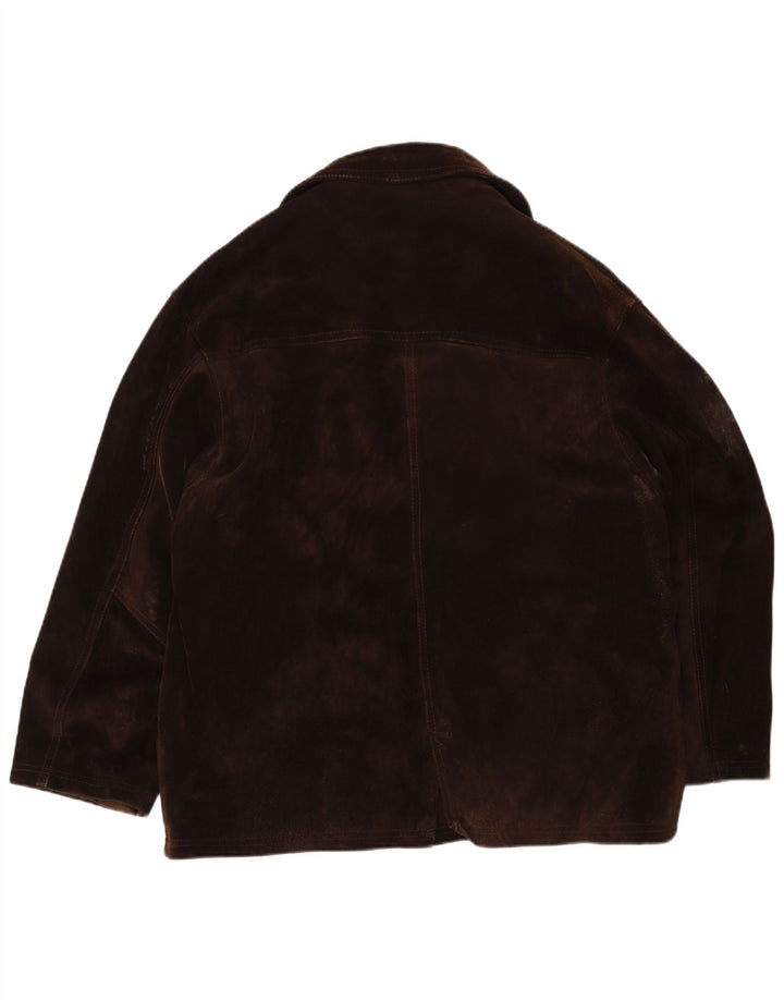 Bayside Veste en daim pour homme UK 40 Grand cuir marron