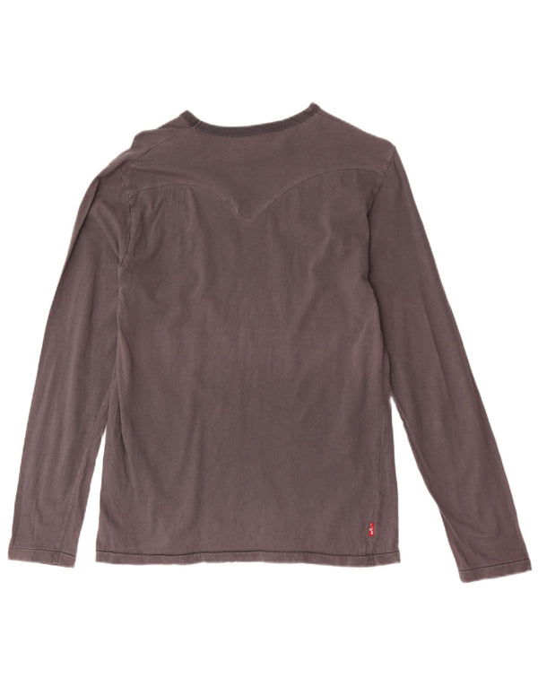Levi's Haut Graphique à Manches Longues Homme Gris Petit Coton