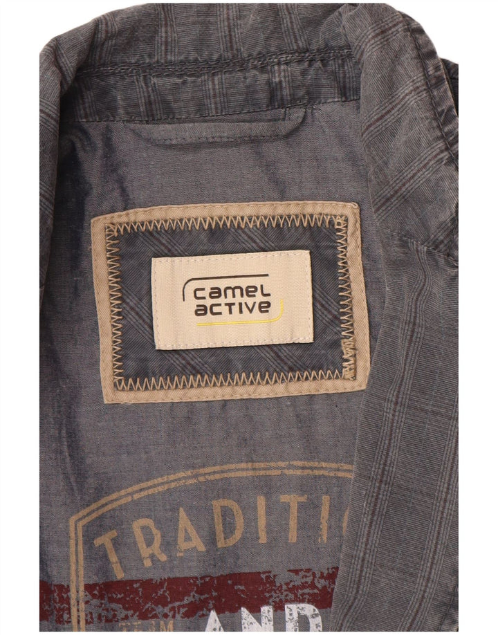 CAMEL ACTIVE Veste Blazer 2 Boutons Homme IT 48 Bleu Moyen à Carreaux Coton