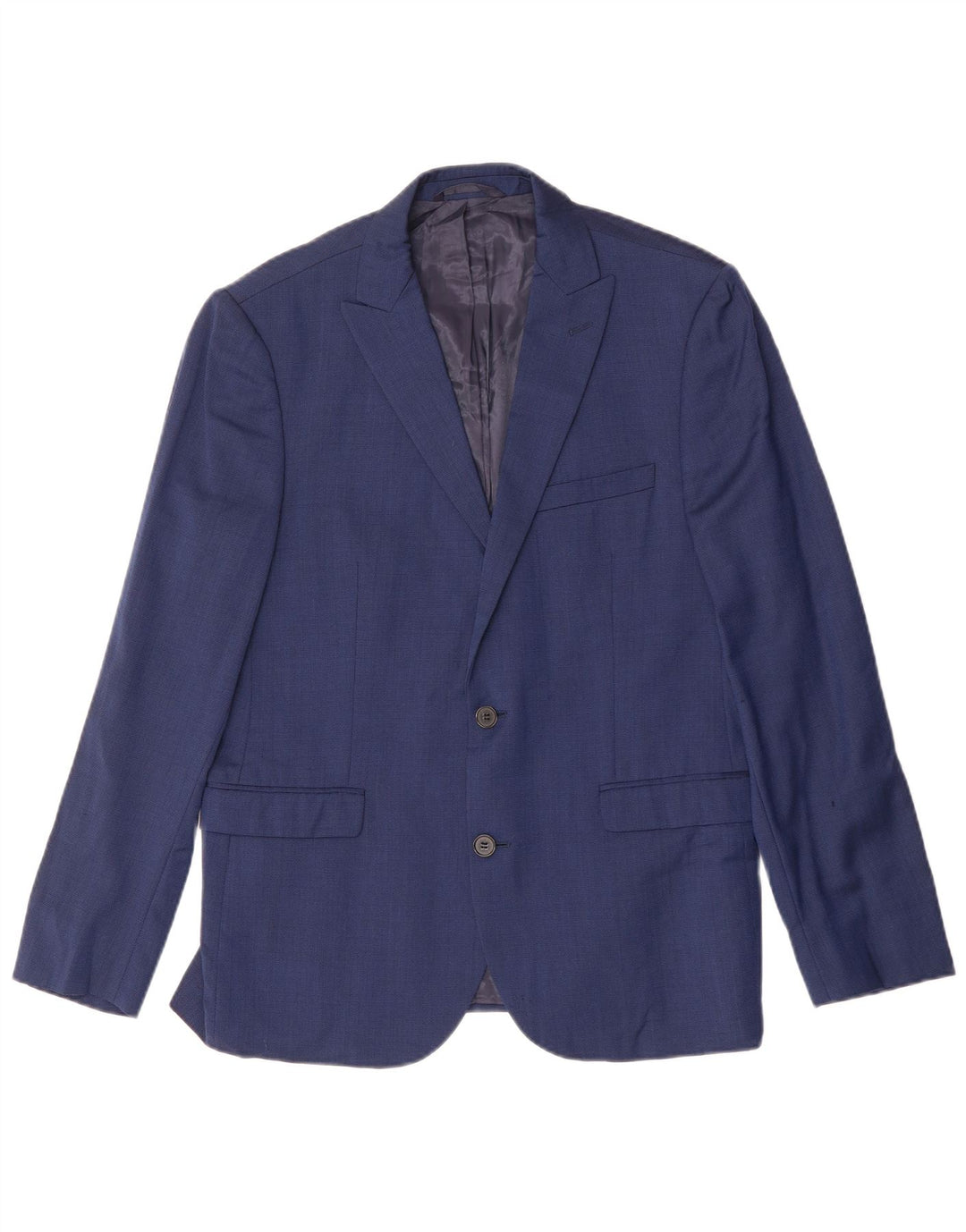 DKNY Veste Blazer Slim Fit 2 Boutons Homme IT 52 XL Bleu Marine Laine