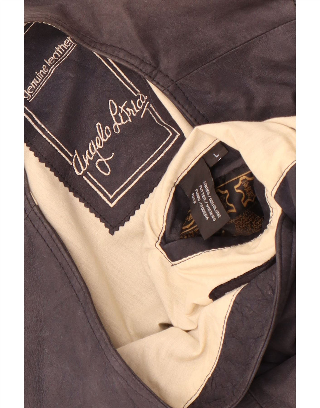 Angelo Litrico Gilet en cuir pour homme grand cuir gris