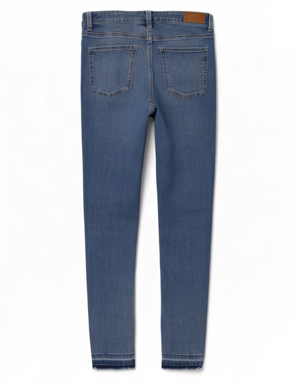 Marks & Spencer Jean skinny vieilli pour femme UK 12 Medium W28 L27 Bleu