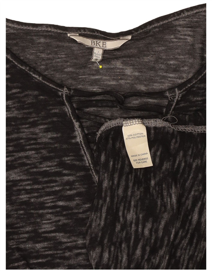 BKE T-shirt transparent pour femme UK 10 Petit coton moucheté noir
