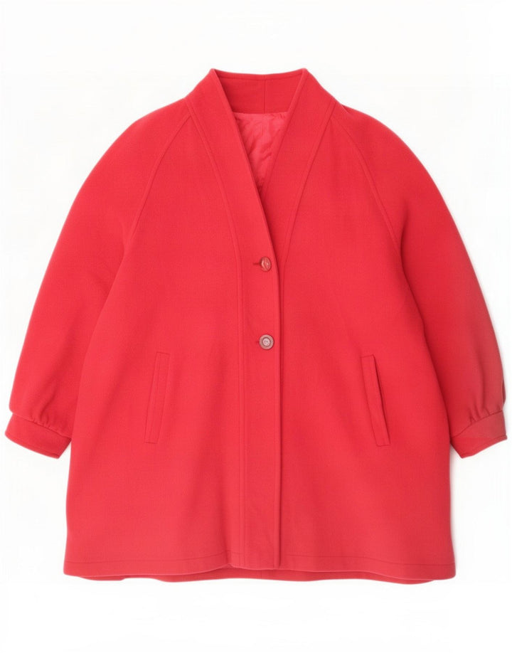Linea Cinque Pardessus Oversize Femme IT 46 Grand Cachemire Rouge