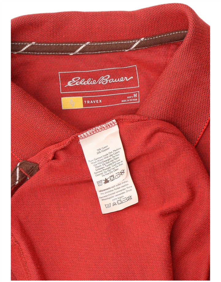 Eddie Bauer Polo Homme Coton Rouge Moyen
