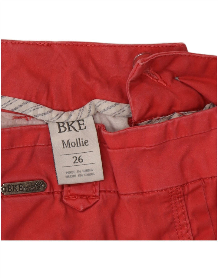 BKE Short décontracté pour femme W26 Petit coton rouge