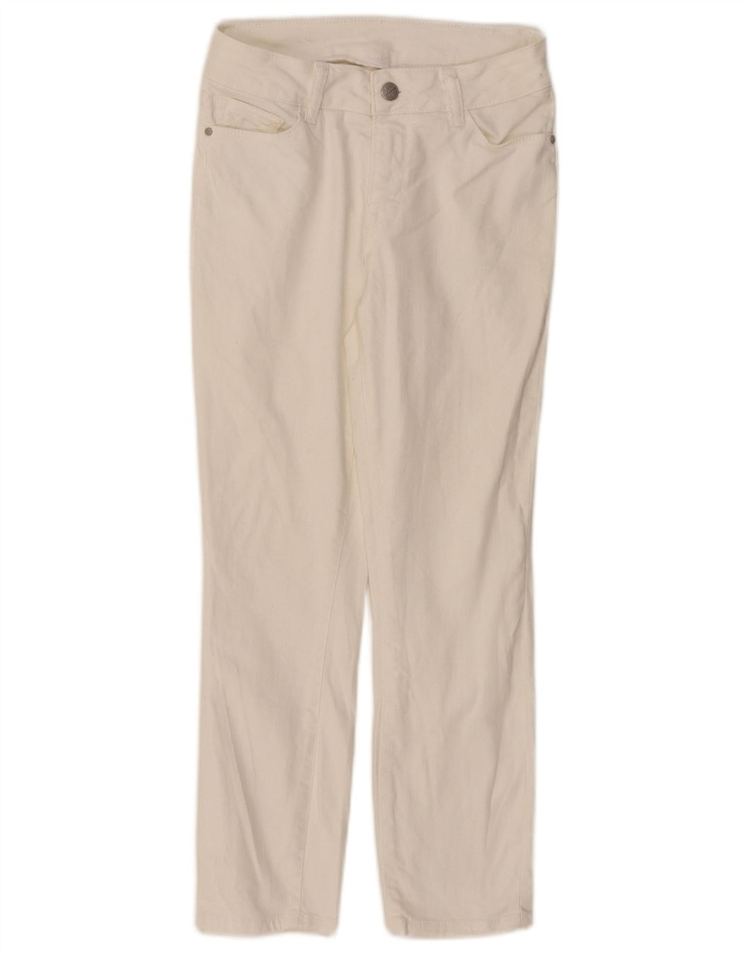 CREW CLOTHING Jean court taille basse pour femme UK 8 Small W26 L23 Blanc