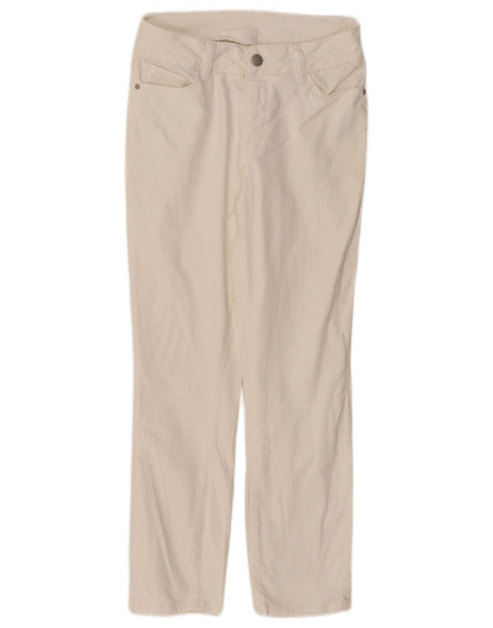 CREW CLOTHING Jean court taille basse pour femme UK 8 Small W26 L23 Blanc