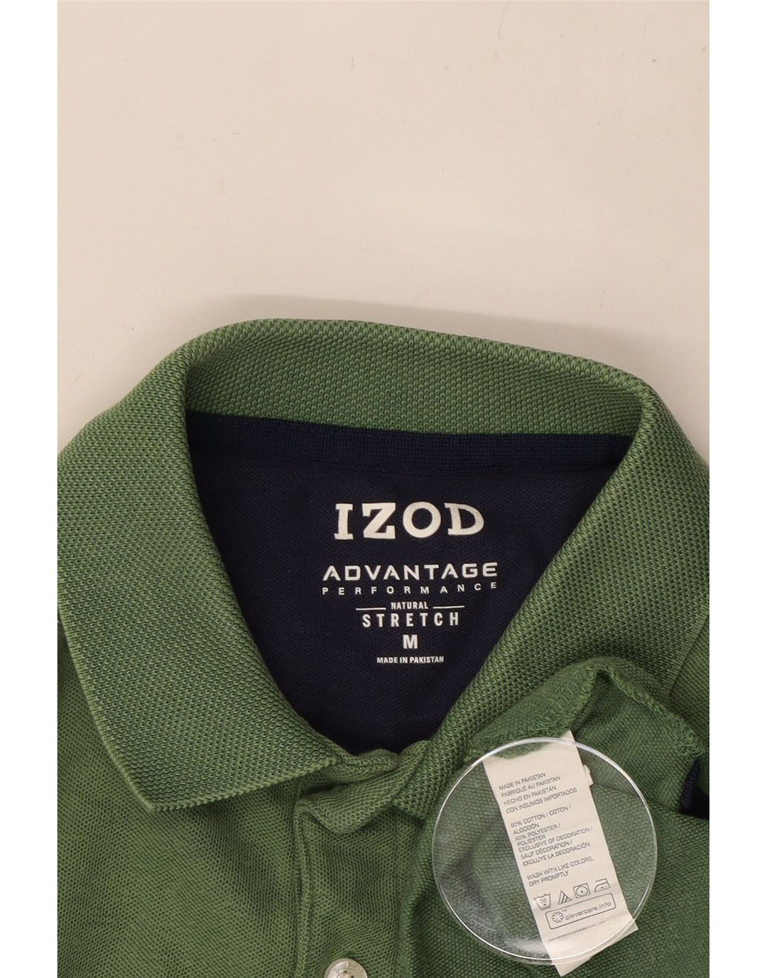 IZOD Polo Homme Vert Moyen Colourblock Coton