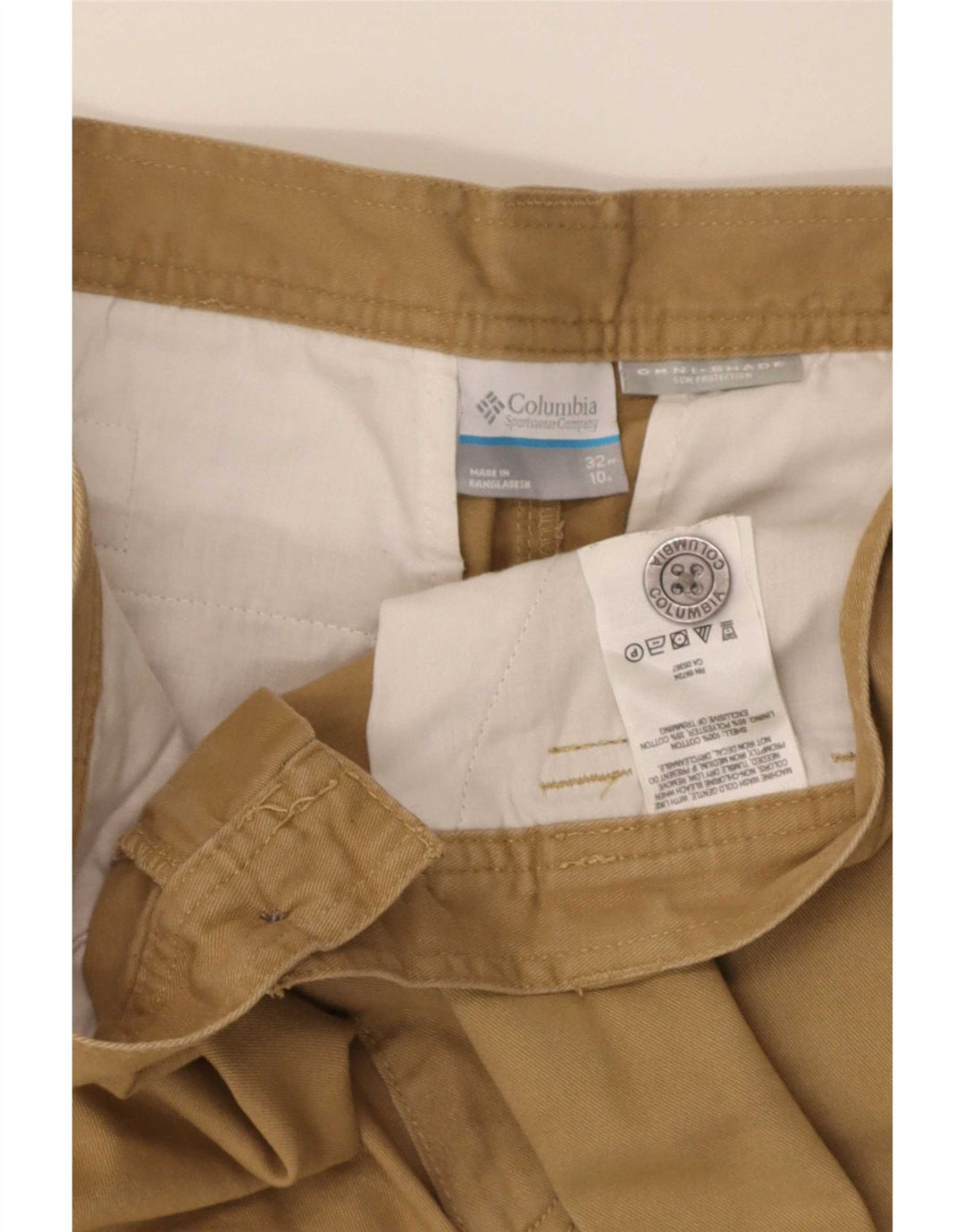 Columbia Short Cargo Omni-Shade W32 Homme Beige Moyen Coton