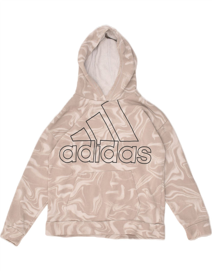 ADIDAS Boys Graphic Hoodie Jumper 13-14 Years Large Beige Camouflage | Vintage Adidas | Thrift | Second-Hand Adidas | Used Clothing | Messina Hembry 