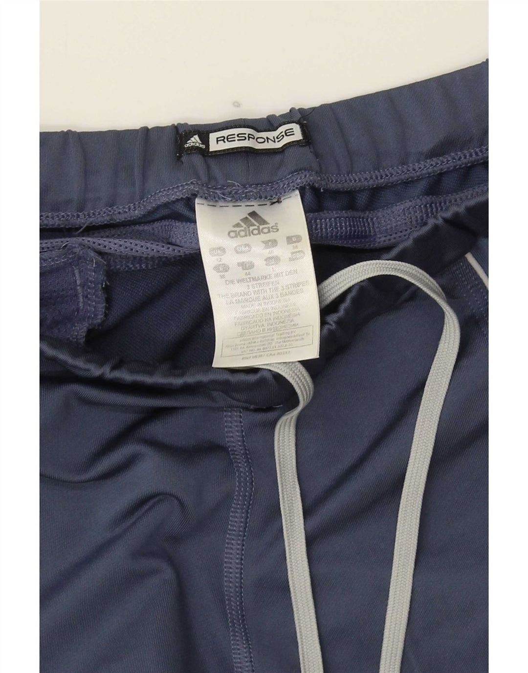 Adidas Femmes Response Capri Leggings UK 12 Moyen Bleu Marine Polyester