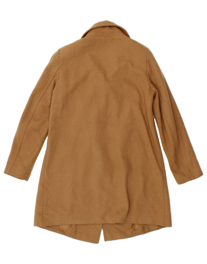 BENETTON Womens Double Breasted Overcoat IT 42 Medium Beige Wool Vintage Benetton and Second-Hand Benetton from Messina Hembry 