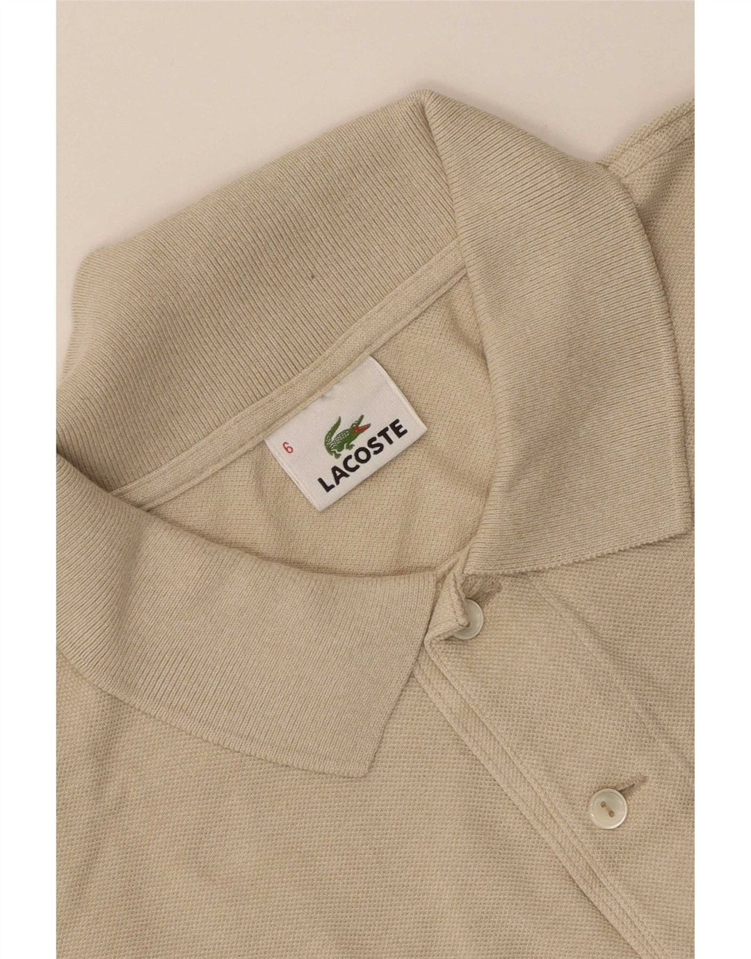Lacoste Polo Homme Taille 6 XL Beige