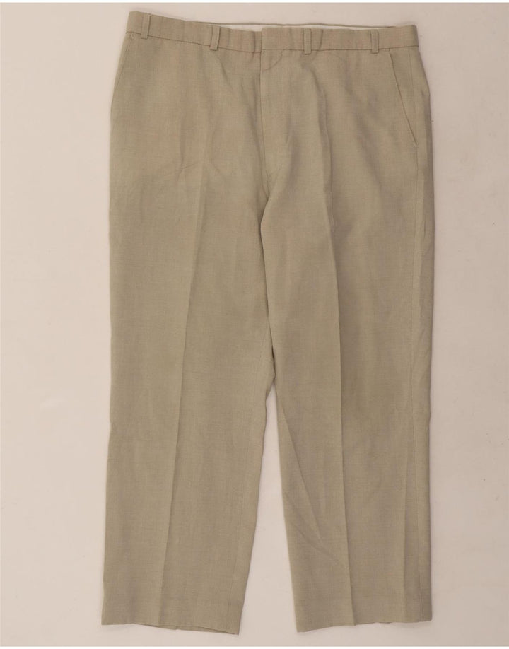 Marks & Spencer Pantalon Chino Droit Homme W38 L27 Beige Polyester