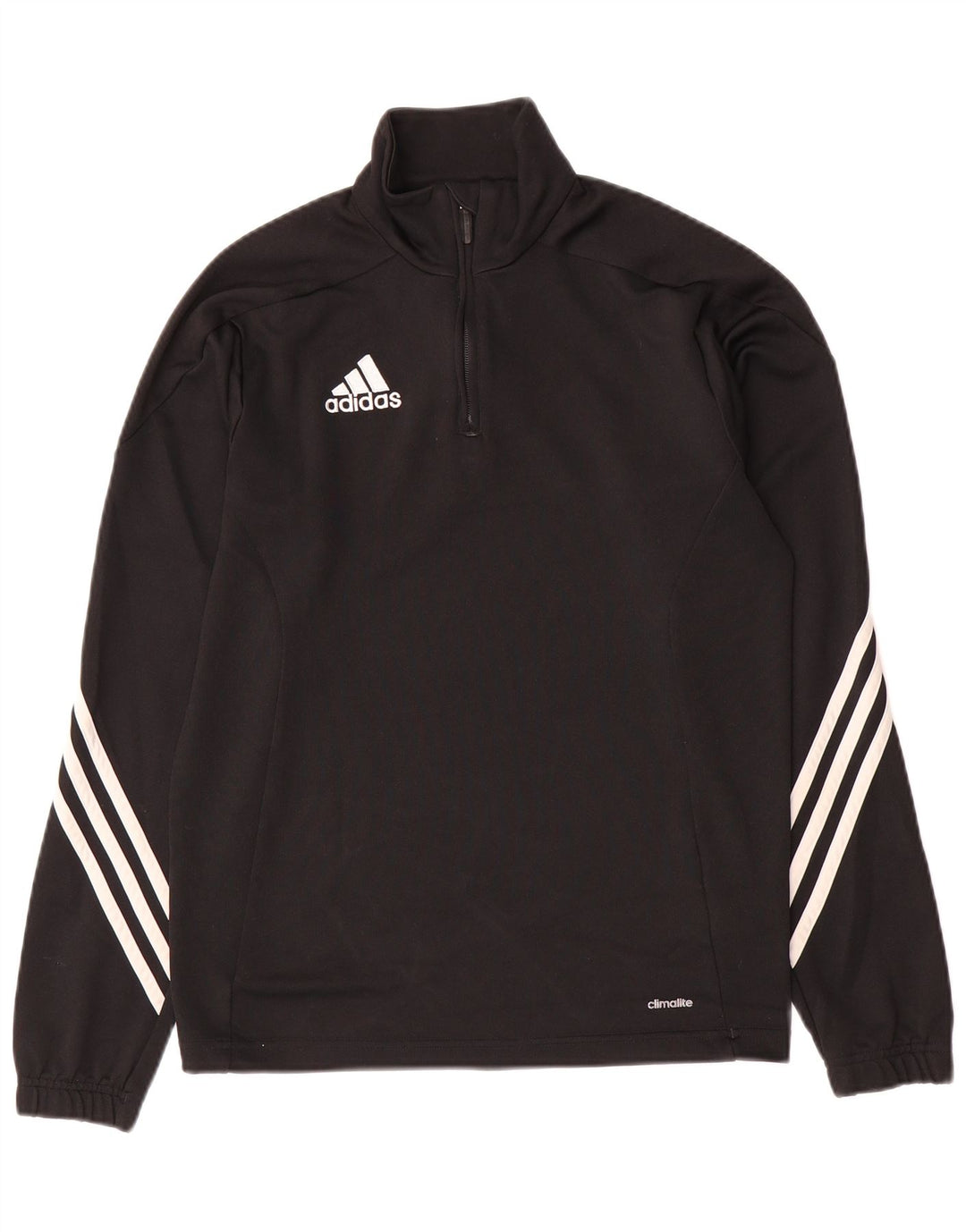 ADIDAS Haut de survêtement Climalite pour homme avec col zippé Noir Taille S