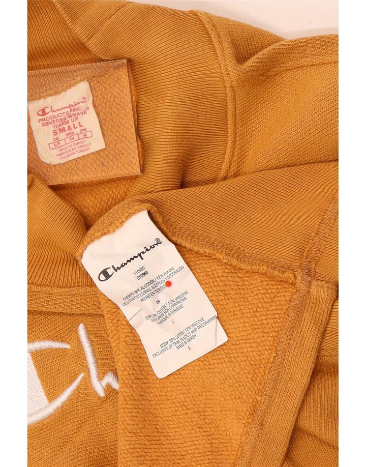 Champion Sweat-shirt surdimensionné graphique pour femme UK 10 Petit Jaune