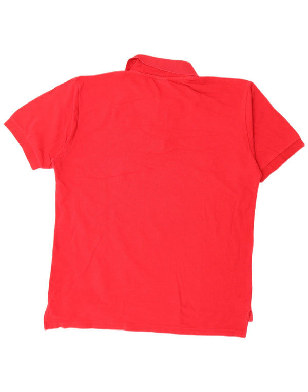 Reebok Mens Polo Shirt Large Red Cotton