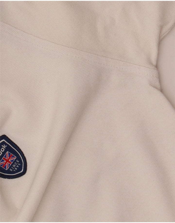 Reebok Polo Homme Grand Blanc Coton
