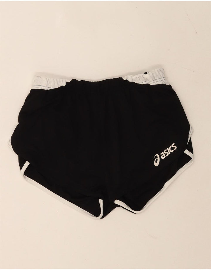 Asics Short de sport graphique pour femme UK 12 Polyester color block noir moyen