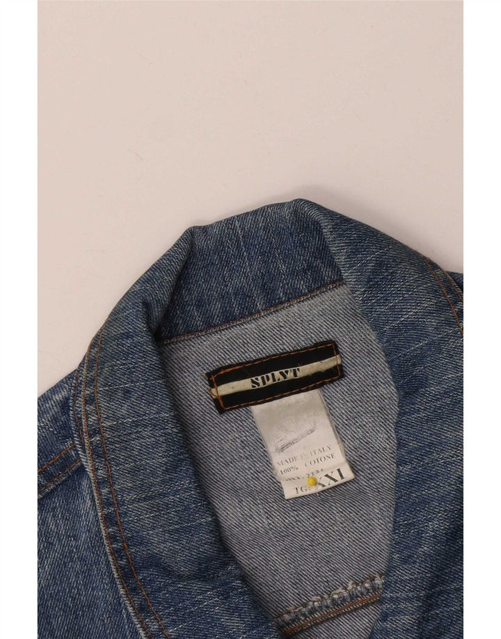 Veste en denim femme vintage UK 20 2XL Coton Bleu
