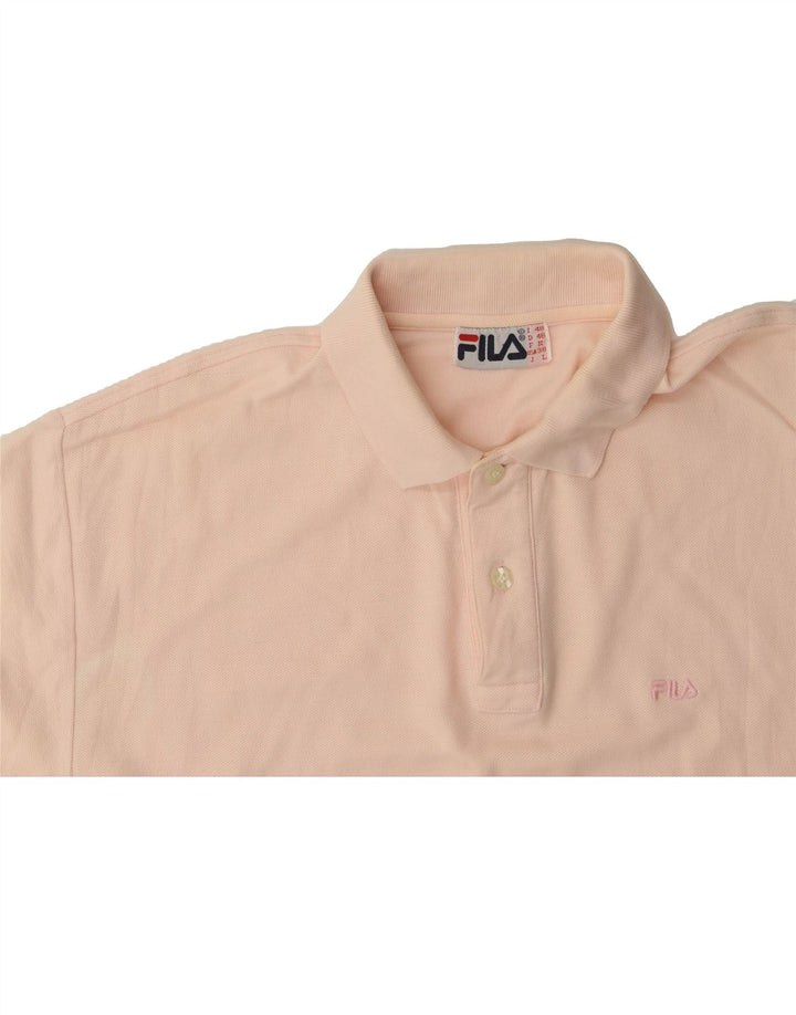 FILA Mens Polo Shirt IT 48 Medium Pink Cotton Vintage Fila and Second-Hand Fila from Messina Hembry 