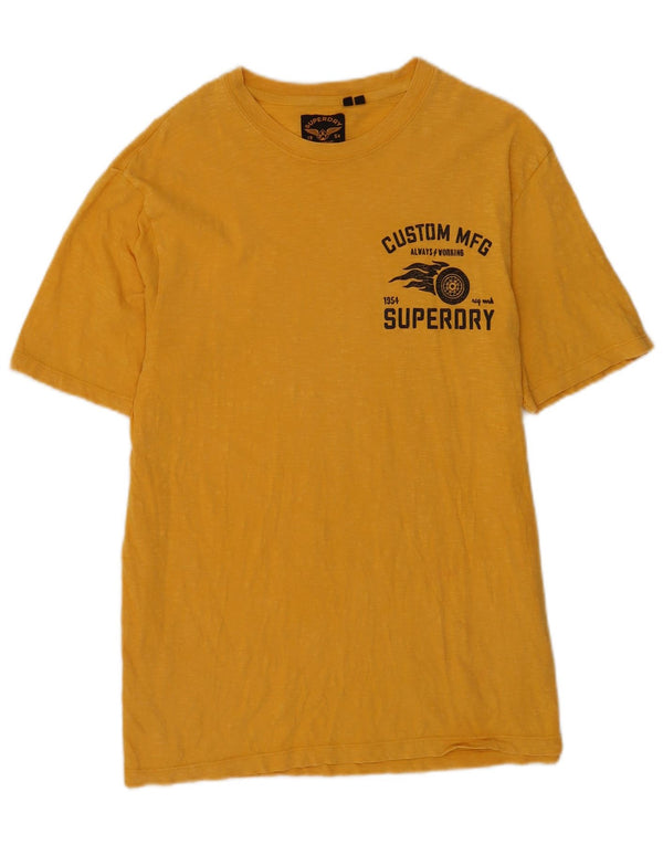Superdry T-Shirt Graphique Haut Petit Jaune Coton Homme