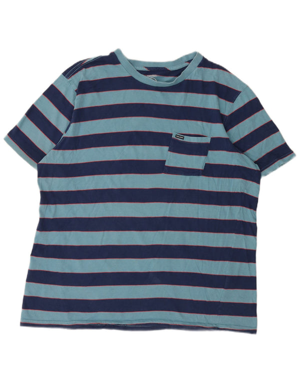 Volcom T-shirt coupe moderne pour homme XL en coton rayé bleu marine