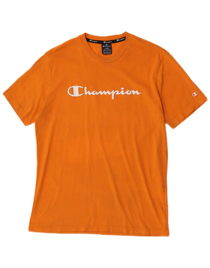 Champion T-Shirt Graphique Homme Grand Orange Coton