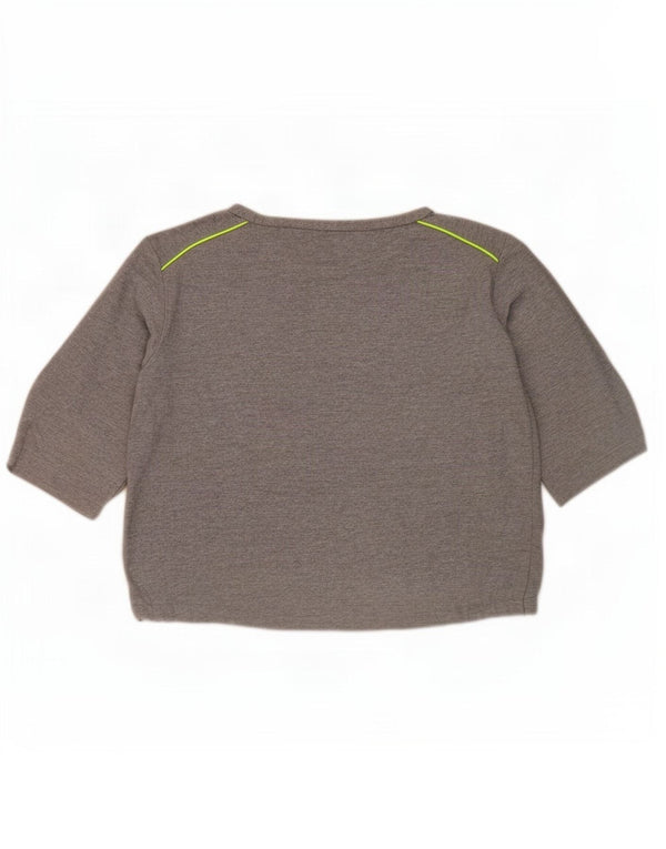 Zara Sweat-shirt à manches 3/4 pour femme Gris moyen UK 14