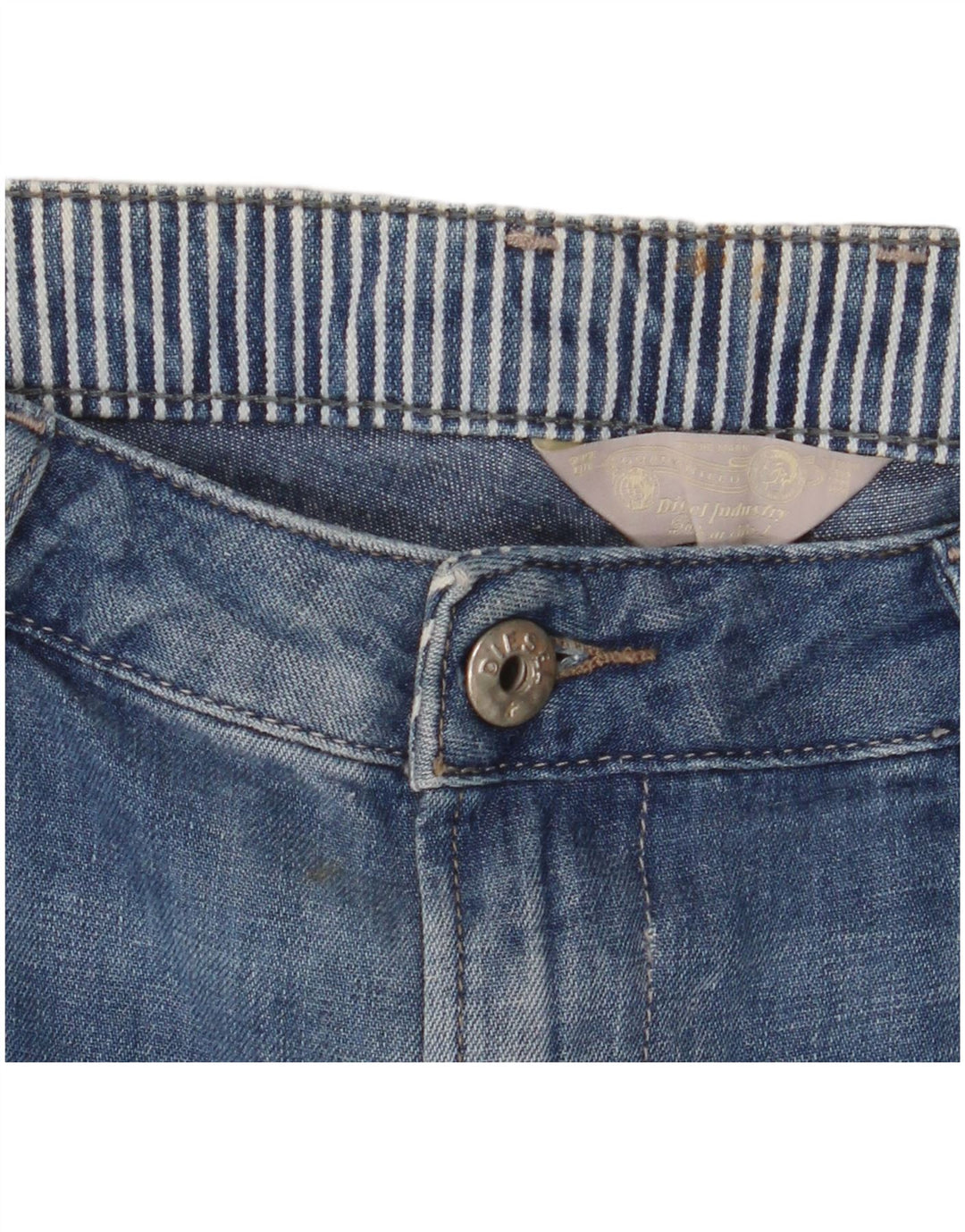Short En Jean Diesel Femme W28 Bleu Moyen Coton