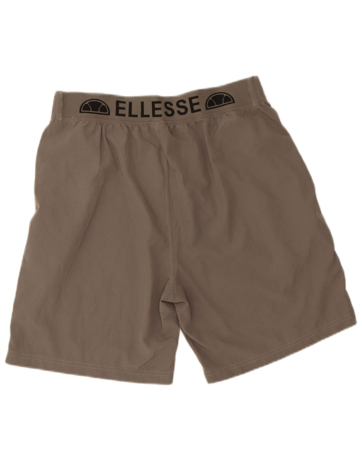 Ellesse Short de sport graphique pour hommes, grand gris, polyester