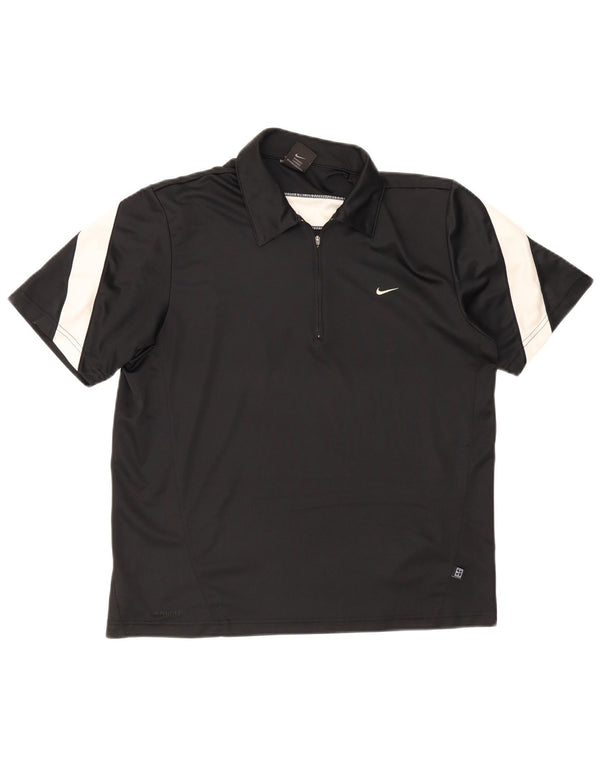 Nike Polo Homme UK 39/41 Medium Noir Colourblock