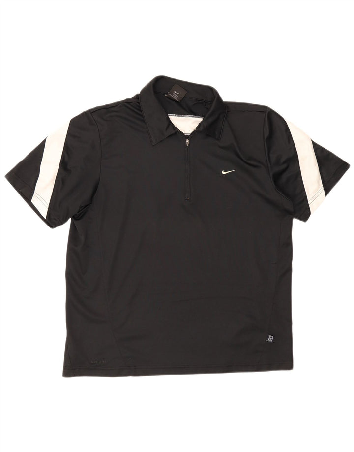 Nike Polo Homme UK 39/41 Medium Noir Colourblock